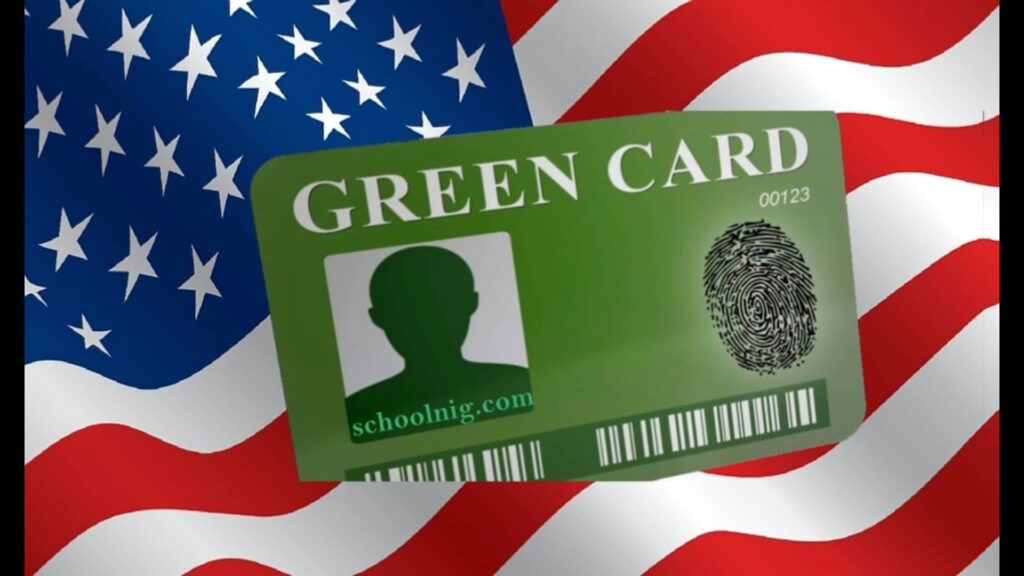 La carte verte obtenue par loterie La carte verte obtenue par loterie